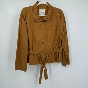 Madewell Womens‎ Southlake Military Jacket Size M Mustard Yellow Utility Core